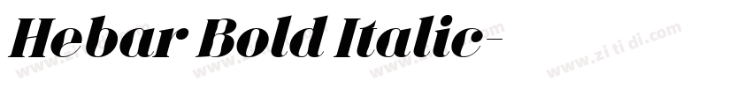 Hebar Bold Italic字体转换